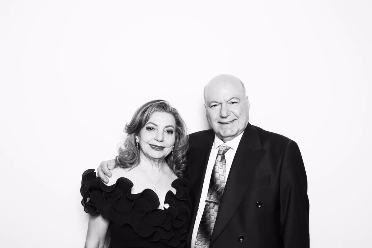 Elegant glam photo booth experience at Houston upscale event